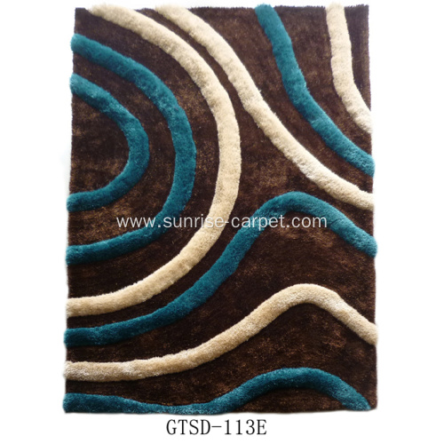 Elastic&Silk Shaggy With 3D Design